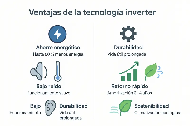 Ventajas De La Tecnología Inverter Infografia